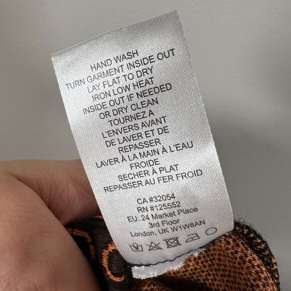 Dolan Anthropologie Pants Size XS Black Orange Retro Mod Work Office Pull On - Picture 11 of 11